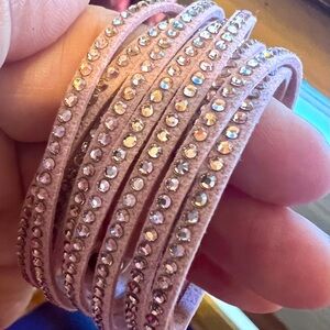 TSC Swarovski Crystal Wrap Bracelet, Vintage Rose